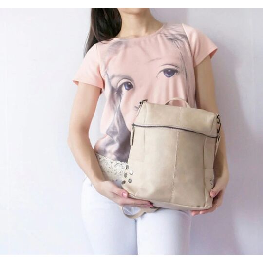 Жіночий рюкзак, бежевий П0045