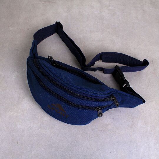Сумка поясна, бананка, синя П1448