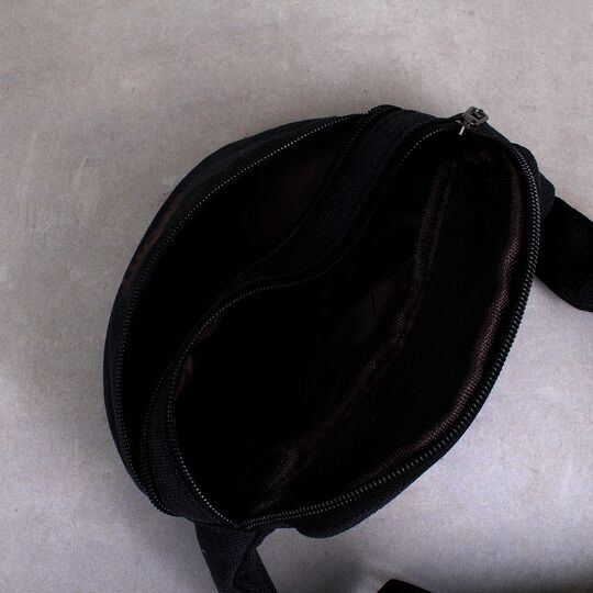 Сумка поясная, бананка, черная П1449