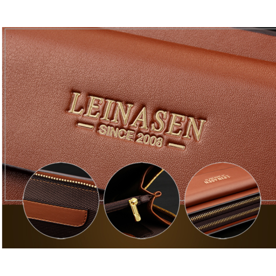 Мужская барсетка LEINASEN, черная П1450