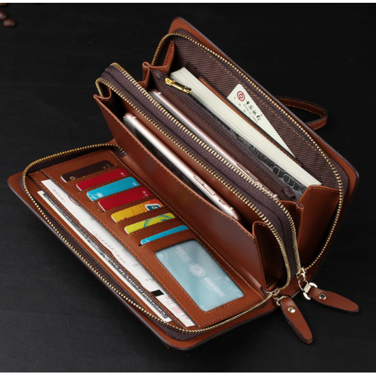 Мужская барсетка LEINASEN, черная П1450