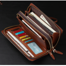 Мужская барсетка LEINASEN, коричневая П1451 Мужская барсетка LEINASEN, коричневая П1451