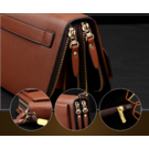 Мужская барсетка LEINASEN, коричневая П1451 Мужская барсетка LEINASEN, коричневая П1451