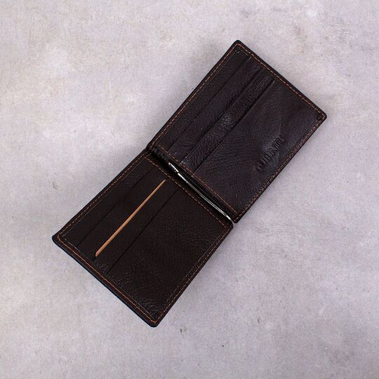 Затиск для грошей, гаманець GUBINTU, коричневий П1453