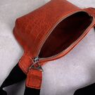 Женская поясная сумка, бананка, оранжевая П1454 Женская поясная сумка, бананка, оранжевая П1454