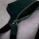 Жіноча поясна сумка, бананка, зелена П1455