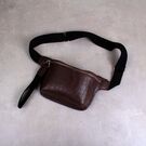 Женская поясная сумка, бананка, коричневая П1456 Женская поясная сумка, бананка, коричневая П1456