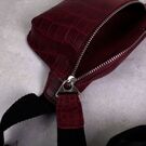 Женская поясная сумка, бананка, красная П1457