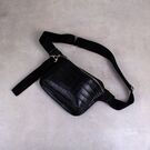 Женская поясная сумка, бананка, черная П1458