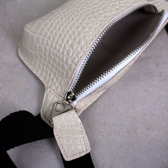 Жіноча поясна сумка, бананка, бежева П1459 Жіноча поясна сумка, бананка, бежева П1459