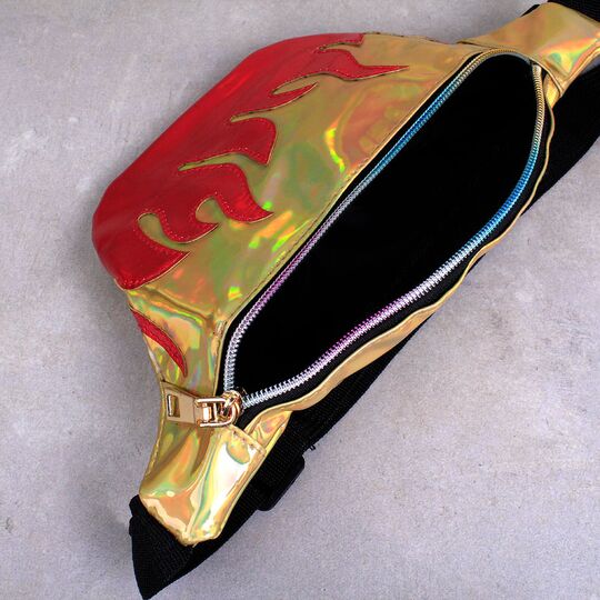 Сумка поясна, бананка, 'Полум'я' золотиста П1460