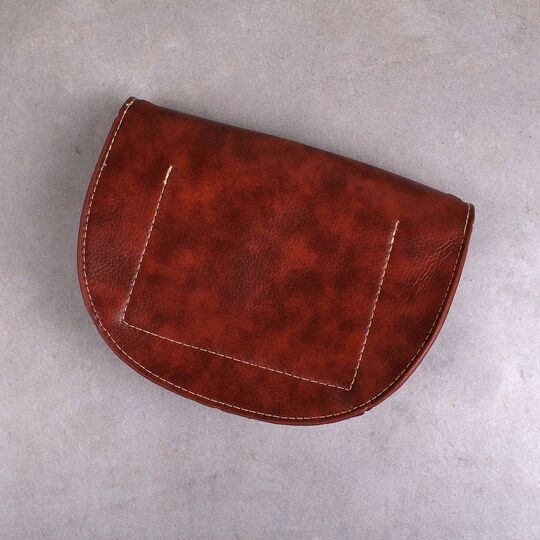 Женская поясная сумка, бананка, коричневая П1463