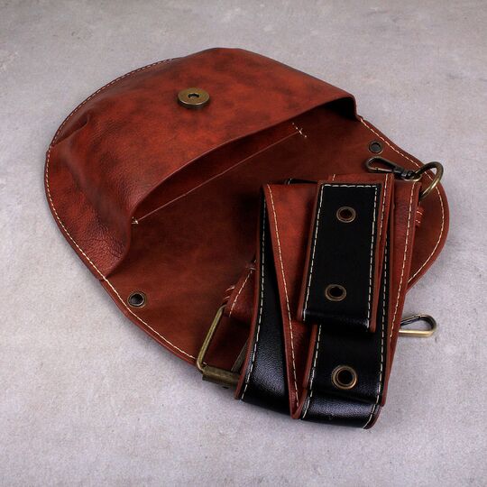 Женская поясная сумка, бананка, коричневая П1463