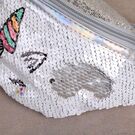 Дитяча сумка поясна, бананка, Єдиноріг, біла П1472 Дитяча сумка поясна, бананка, Єдиноріг, біла П1472