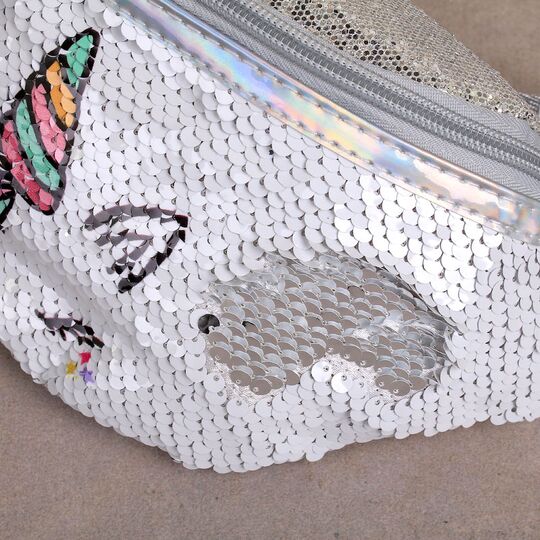 Дитяча сумка поясна, бананка, Єдиноріг, біла П1472 Дитяча сумка поясна, бананка, Єдиноріг, біла П1472