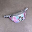 Детская сумка поясная, бананка, Единорог, розовая П1473