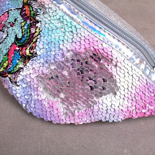 Детская сумка поясная, бананка, Единорог, розовая П1473