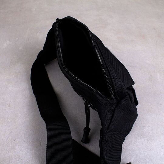 Сумка поясная, бананка, черная П1483