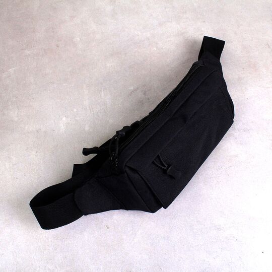 Сумка поясная, бананка, черная П1483