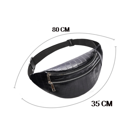 Женская сумка на пояс, бананка RAVIDINO, коричневая П1495