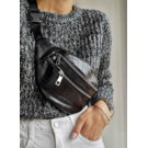 Женская сумка на пояс, бананка RAVIDINO, коричневая П1495