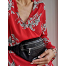 Женская сумка на пояс, бананка RAVIDINO, коричневая П1495