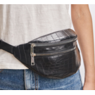 Женская сумка на пояс, бананка RAVIDINO, коричневая П1495