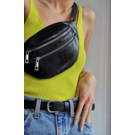 Женская сумка на пояс, бананка RAVIDINO, коричневая П1495