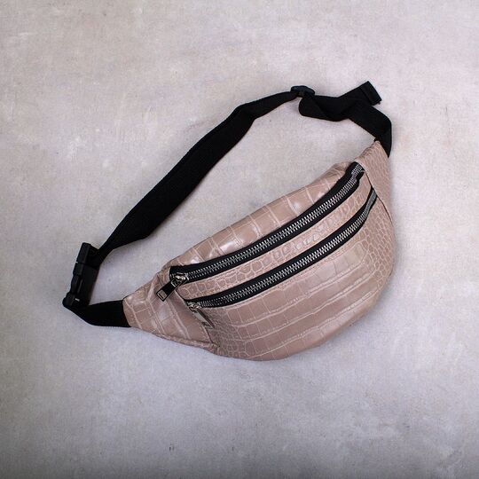 Жіноча сумка на пояс, бананка RAVIDINO, бежева П1497