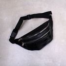 Женская сумка на пояс, бананка RAVIDINO, черная П1498