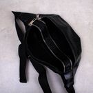 Женская сумка на пояс, бананка RAVIDINO, черная П1498