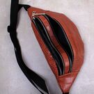 Жіноча сумка на пояс, бананка RAVIDINO, коричнева П1499