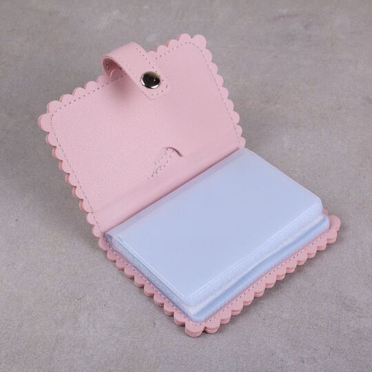 Визитница, картхолдер розовая П1507