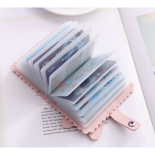 Визитница, картхолдер розовая П1515