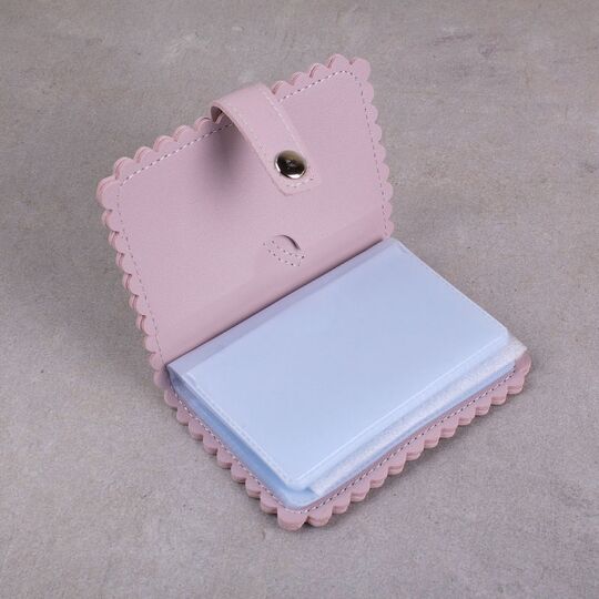 Визитница, картхолдер розовая П1517
