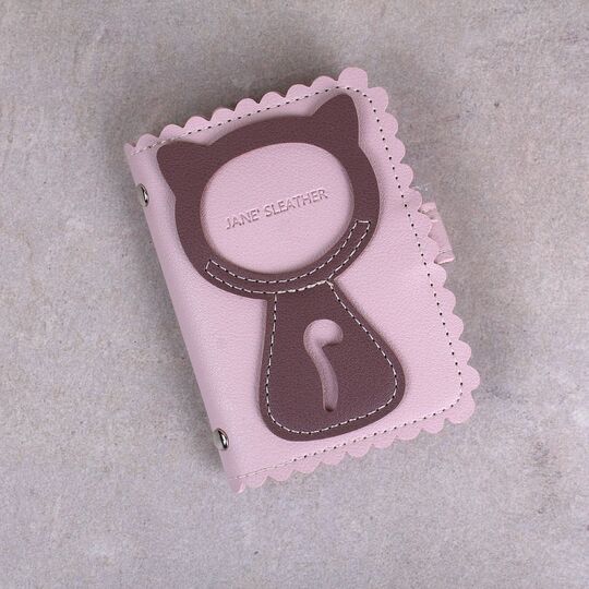 Визитница, картхолдер розовая П1517