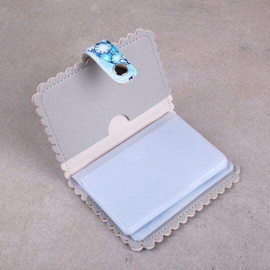 Визитница, картхолдер голубая П1519