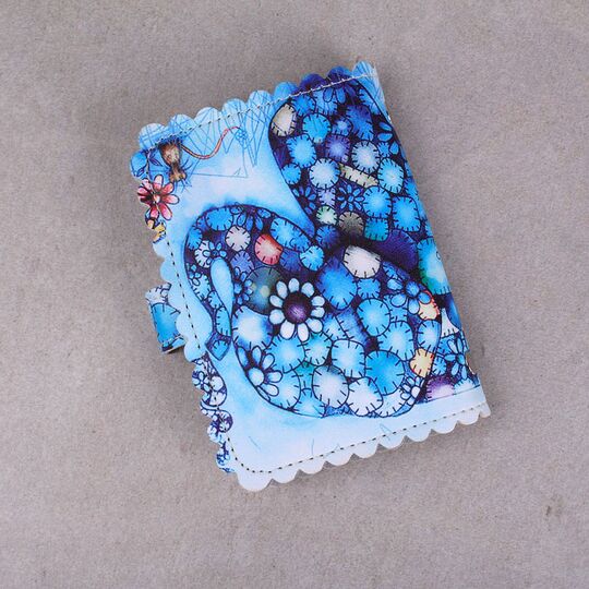 Визитница, картхолдер голубая П1519