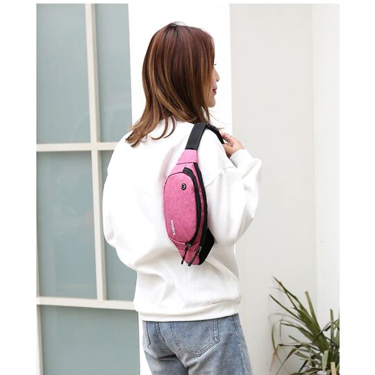 Сумка на пояс, бананка AIREEBAY, розовая П1534