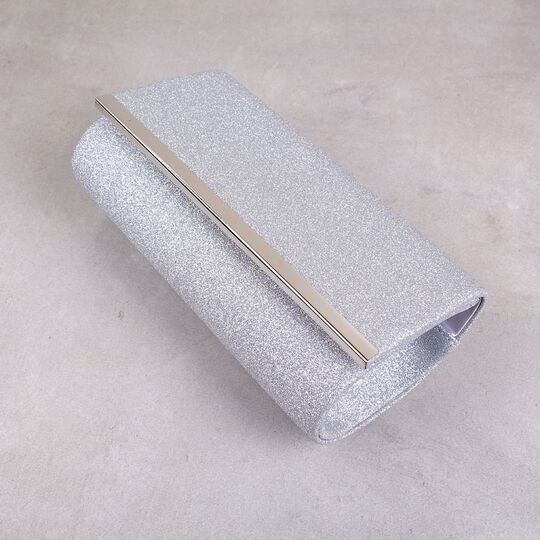 Клатч жіночий, сріблястий П1542