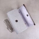 Клатч жіночий, сріблястий П1542