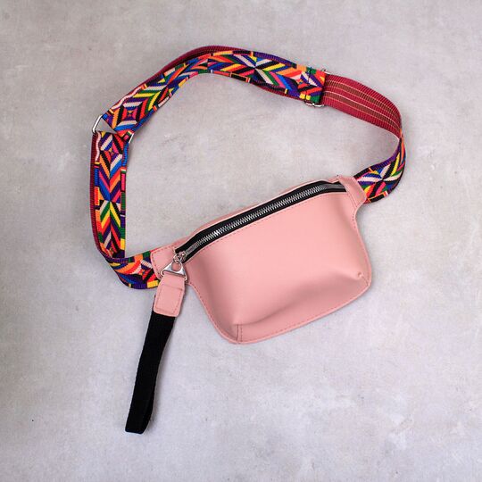 Поясная сумка женская на пояс DAUNAVIA, розовая П1544