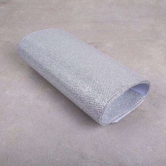 Клатч женский, серебристый П1580