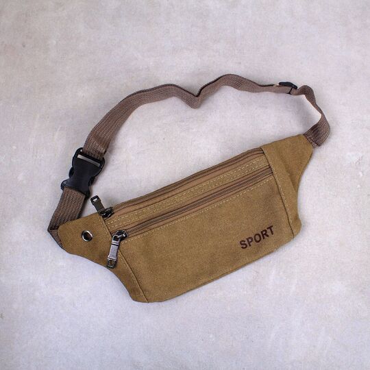 Сумка банан, на пояс AIREEBAY, коричневая П1581