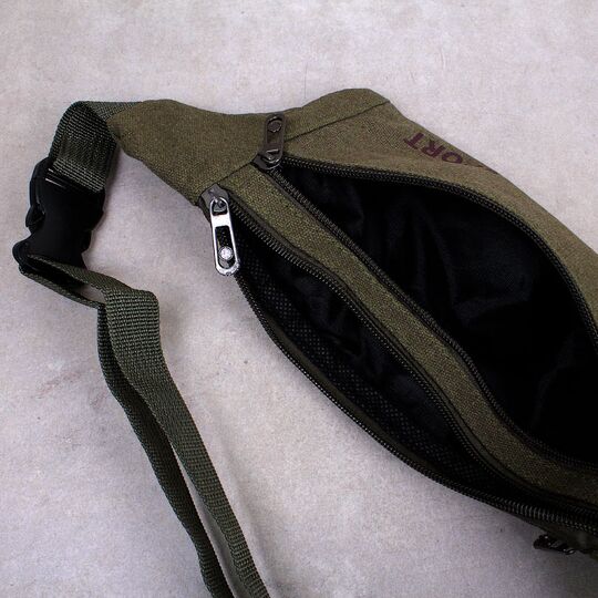 Сумка банан, на пояс AIREEBAY, зелена П1582