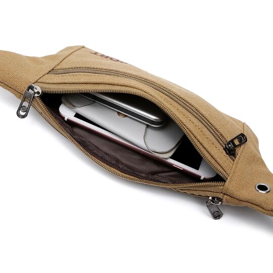 Сумка банан, на пояс AIREEBAY, коричневая П1583