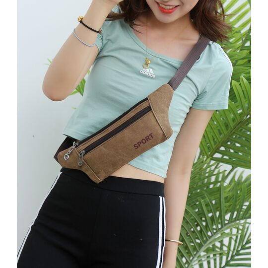 Сумка банан, на пояс AIREEBAY, коричневая П1583