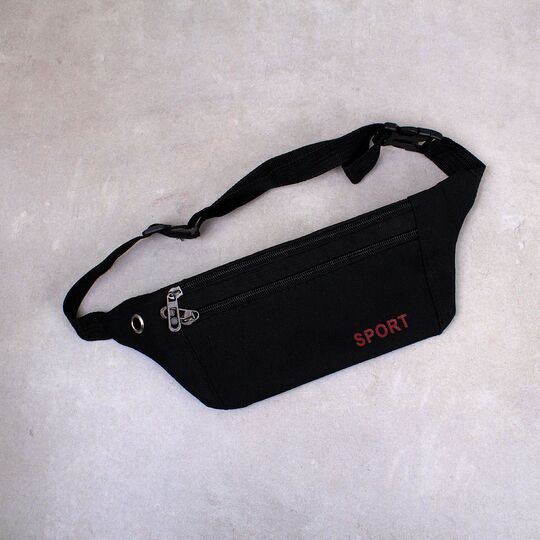 Сумка банан, на пояс AIREEBAY, чорна П1584