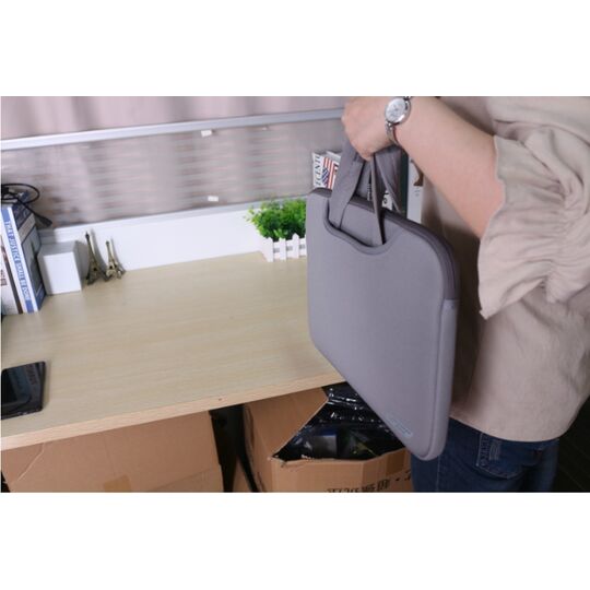 Сумка для ноутбука серая П1598