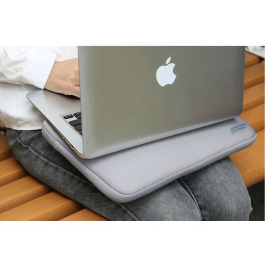 Сумка для ноутбука серая П1598